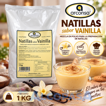 PREPARADO NATILLAS DE VAINILLA ARCONSA (BOLSA 1Kg)