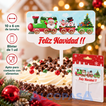 TOPPER "TRENECITO NAVIDAD" (Ud)