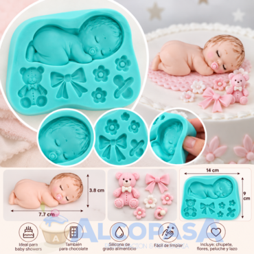MOLDE DE SILICONA BEBE 3D KAREN (Ud)