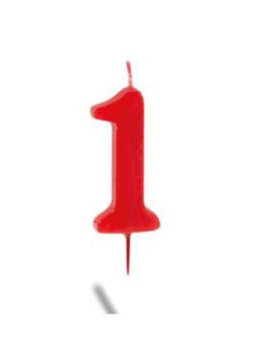 VELA ROJA 6cm Nº1 MODECOR (Ud)