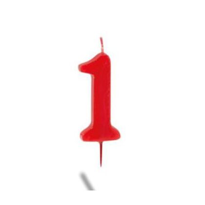 VELA ROJA 6cm Nº1 MODECOR (Ud)