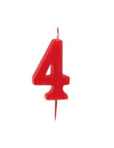 VELA ROJA 6cm Nº4 MODECOR (Ud)