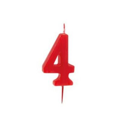 VELA ROJA 6cm Nº4 MODECOR (Ud)
