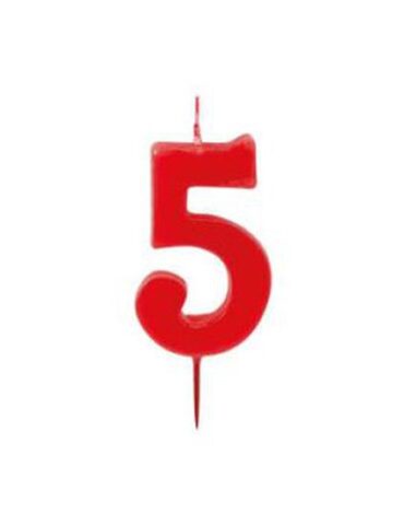 VELA ROJA 6cm Nº5 MODECOR (Ud)