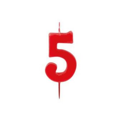 VELA ROJA 6cm Nº5 MODECOR (Ud)