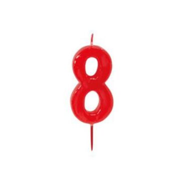VELA ROJA 6cm Nº8 MODECOR (Ud)