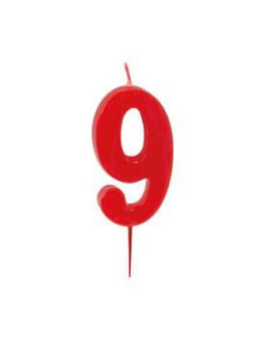 VELA ROJA 6cm Nº9 MODECOR (Ud)
