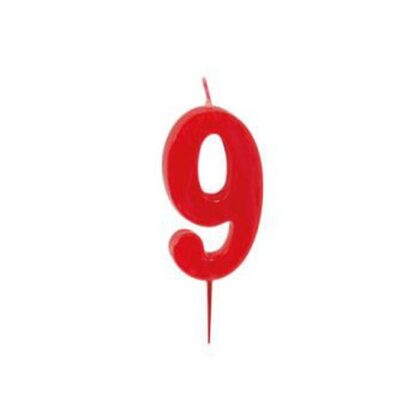 VELA ROJA 6cm Nº9 MODECOR (Ud)