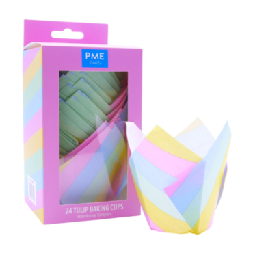 TULIPAS MUFFIN CASES "ARCOIRIS" (BLISTER 24Uds)