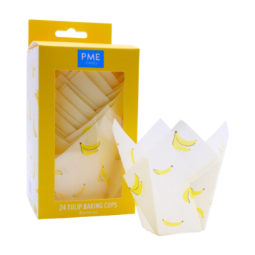 TULIPAS MUFFIN CASES "BANANA" (BLISTER 24Uds)