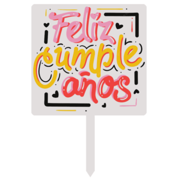 TOPPER "FELIZ CUMPLEAÑOS COLORES" (Ud)