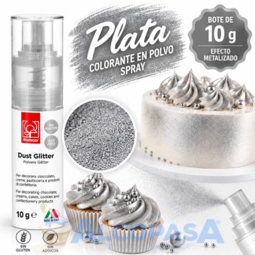 COLORANTE EN POLVO SPRAY PLATA (BOTE 10g)