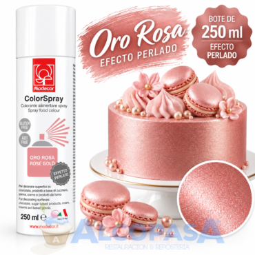 SPRAY ORO ROSA PERLADO MODECOR (BOTE 250ml)