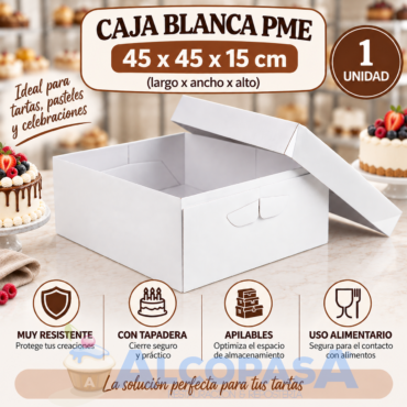 CAJA BLANCA PME 45x45x15cm (Ud)