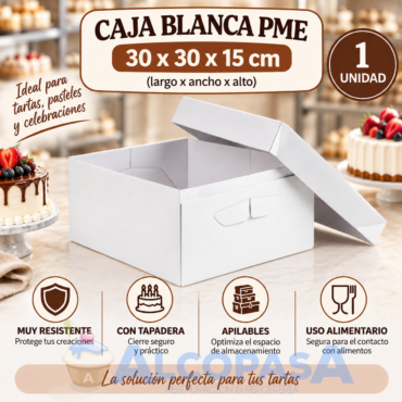 CAJA BLANCA PME 30x30x15cm (Ud)