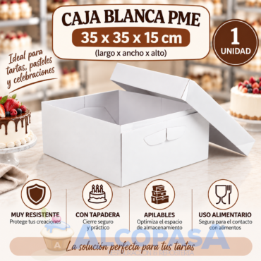 CAJA BLANCA PME 35x35x15cm (Ud)