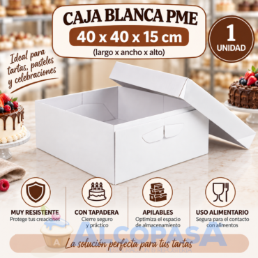 CAJA BLANCA PME 40x40x15cm (Ud)