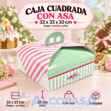 CAJA CUADRADA AGATA 33x33x10cm (Ud)