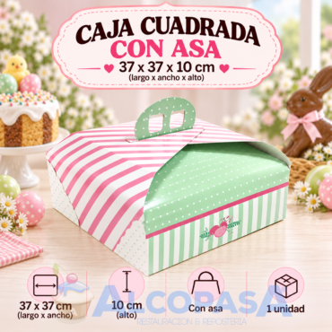 CAJA CUADRADA AGATA 37x37x10cm (Ud)