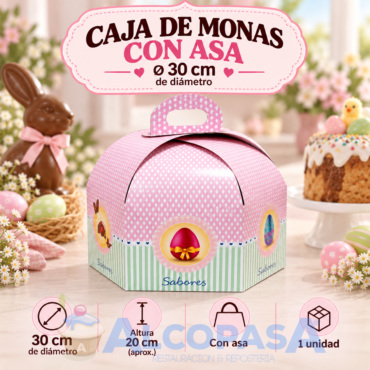 CAJA DE MONAS CON ASA Ø30cm (Ud)