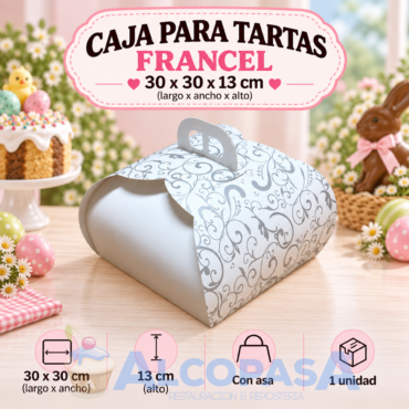 CAJA PARA TARTAS "FRANCEL" 30x30x13cm (Ud)