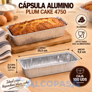 CÁPSULA ALUMINIO PLUM CAKE 4750 (BOLSA 100Uds)