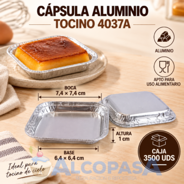 CÁPSULAS ALUMINIO TOCINO 4037A (CAJA 3500Uds)