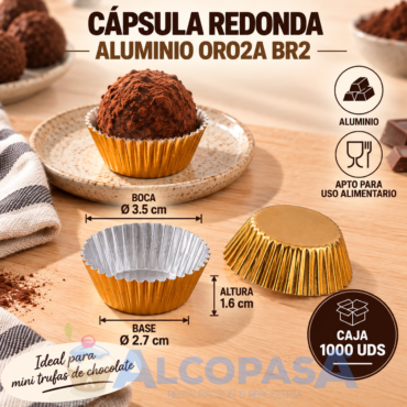 CÁPSULAS REDONDA ORO2A BR2 (CAJA 1000Uds)