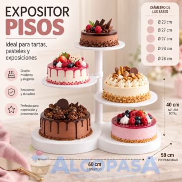 EXPOSITOR DE PÁSTICO 5 PISOS "30011" (Ud)