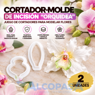 CORTADOR-MOLDE DE INCISIÓN "ORQUIDEA" 30880(2 Uds)