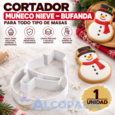 CORTADOR MUÑECO NIEVE - BUFANDA (Ud)