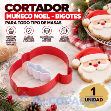 CORTADOR MUÑECO NOEL - BIGOTES (Ud)