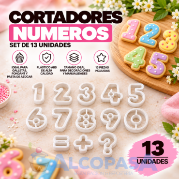 CORTADORES DE NUMEROS PME (SET 13Uds)