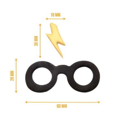 CORTADORES HARRY POTTER "GAFAS + CICATRIZ(PAQ2Uds) - Imagen 2