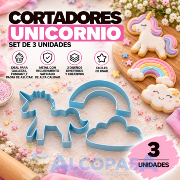 CORTADORES UNICORNIO PME (SET 3Uds)