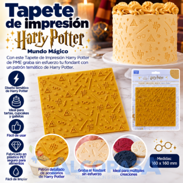 TAPETE DE HARRY POTTER PARA MARCAR FONDANT PME(Ud)