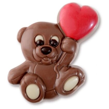OSITO CON CORAZÓN CHOCO LECHE (CAJA 36Uds)