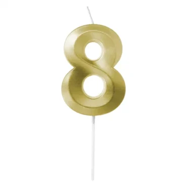 VELA DORADA 7cm Nº8 "ARTI" (Ud)