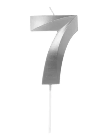 VELA PLATEADA 7cm Nº7 "ARTI" (Ud)