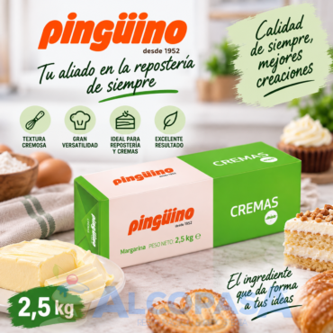MARGARINA CREMA PINGUINO VERDE (BLOQUE 2.5Kg)