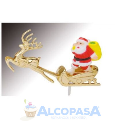 PAPA NOEL EN TRINEO DORADO (BOLSA 36Uds)
