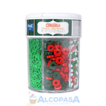 SPRINKLES NAVIDEÑOS MEZCLA ROJO - VERDE (CAJA 158g)