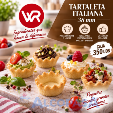 TARTALETAS ITALIANAS MANTEQUILLA 38mm(CAJA 350Uds)