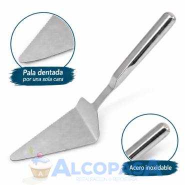 PALA INOX.TRIANGULAR SERRADA 27cm (Ud)
