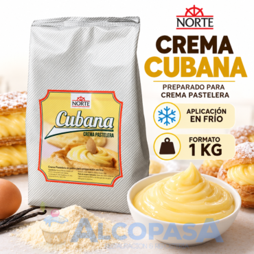 CREMA PASTELERA EN FRÍO CUBANA (BOLSA 1kg)