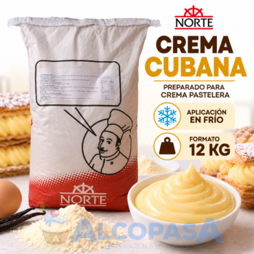 CREMA PASTELERA EN FRÍO CUBANA (SACO 12kg)