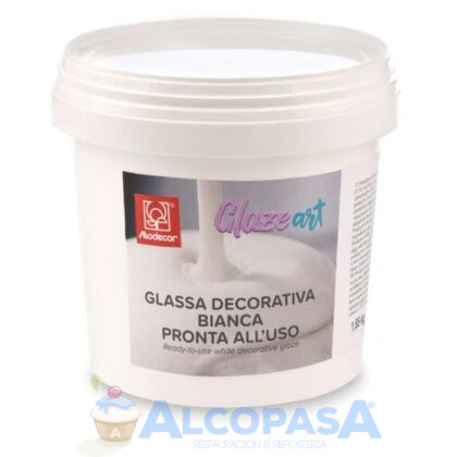 GLAZEART GLASA BLANCA PARA DECORAR (CUBO 1,65Kg)