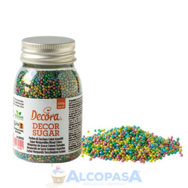 MINI PERLAS AZUCAR METALIZADO DECORA (BOTE 100g)