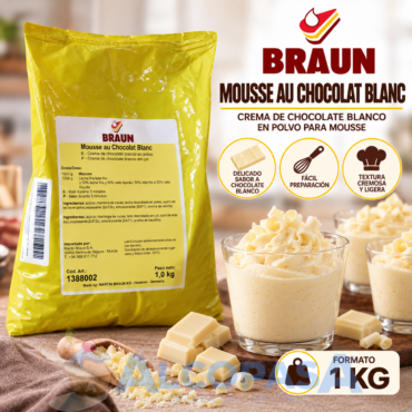 MOUSSE CHOCOLATE BLANCO BRAUN (BOLSA 1Kg)