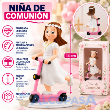 NIÑA COMUNIÓN MORENA PATIN 14cm CO0105 (Ud)